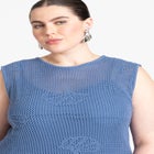 Shell Crochet Sweater Dress image number null