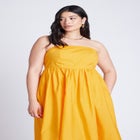 Poplin Fit And Flare Maxi Dress image number null