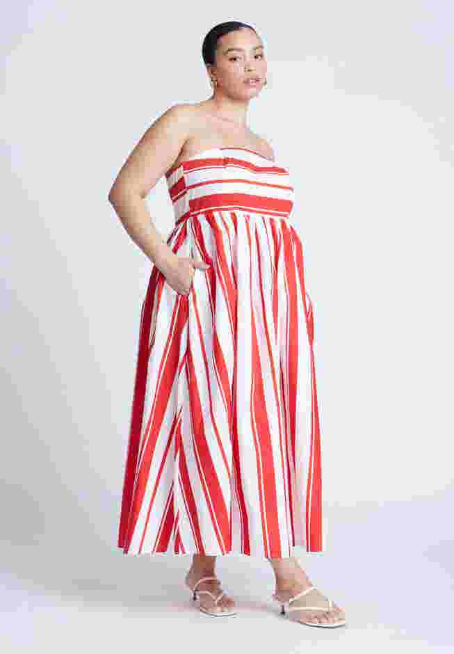 Poplin Fit And Flare Maxi Dress image number 1