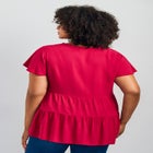 Lani Flutter Sleeve Tiered Top image number null