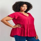 Lani Flutter Sleeve Tiered Top image number null