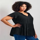 Lani Flutter Sleeve Tiered Top image number null