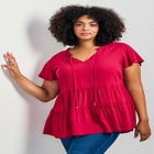 Lani Flutter Sleeve Tiered Top image number null