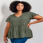 Lani Flutter Sleeve Tiered Top image number null