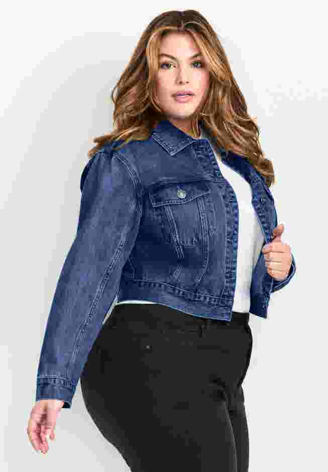 Emma Denim Cropped Jacket image number 2