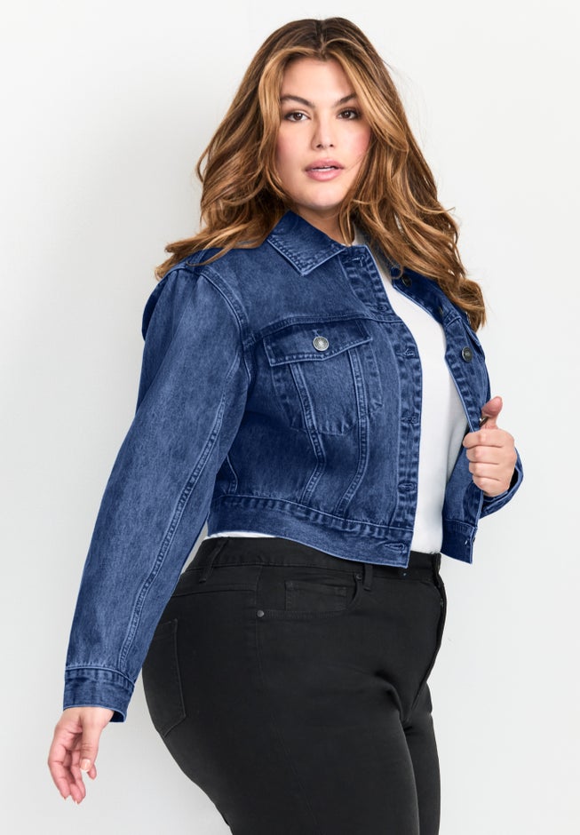 Emma Denim Cropped Jacket image number 2
