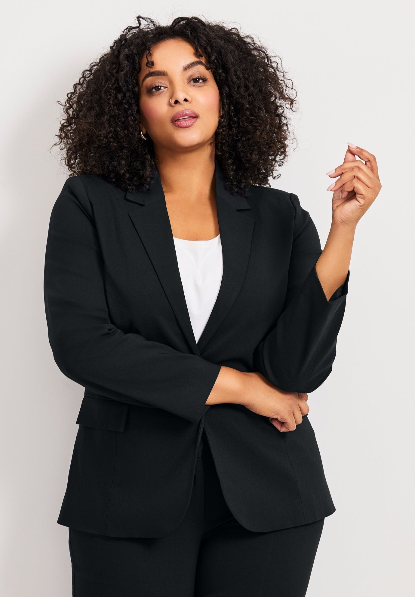 Super Stretch One Button Blazer image number 0