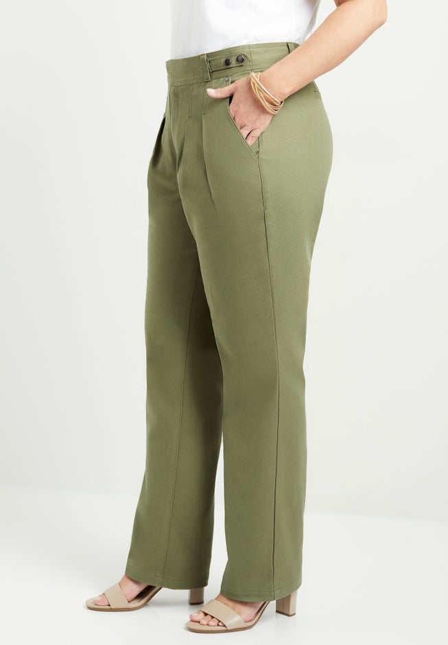 Straight-Leg Pleated Trousers image number 2
