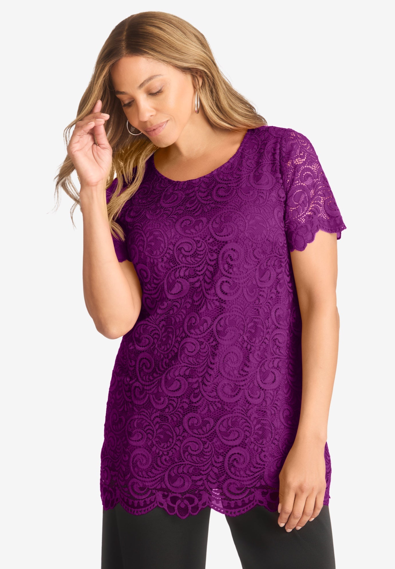 Stretch Lace Tunic image number 0