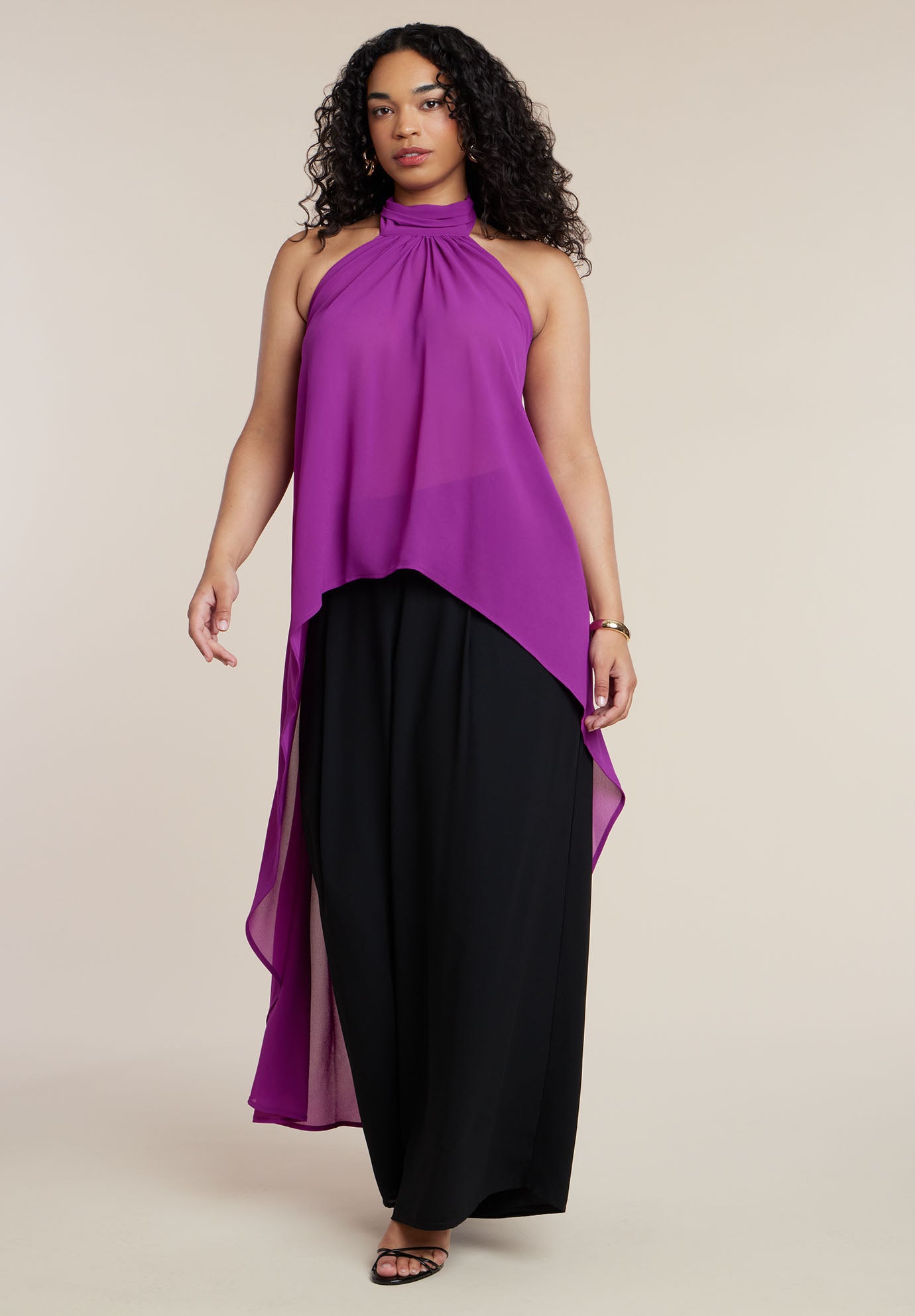 High-Low Halter Top image number 0