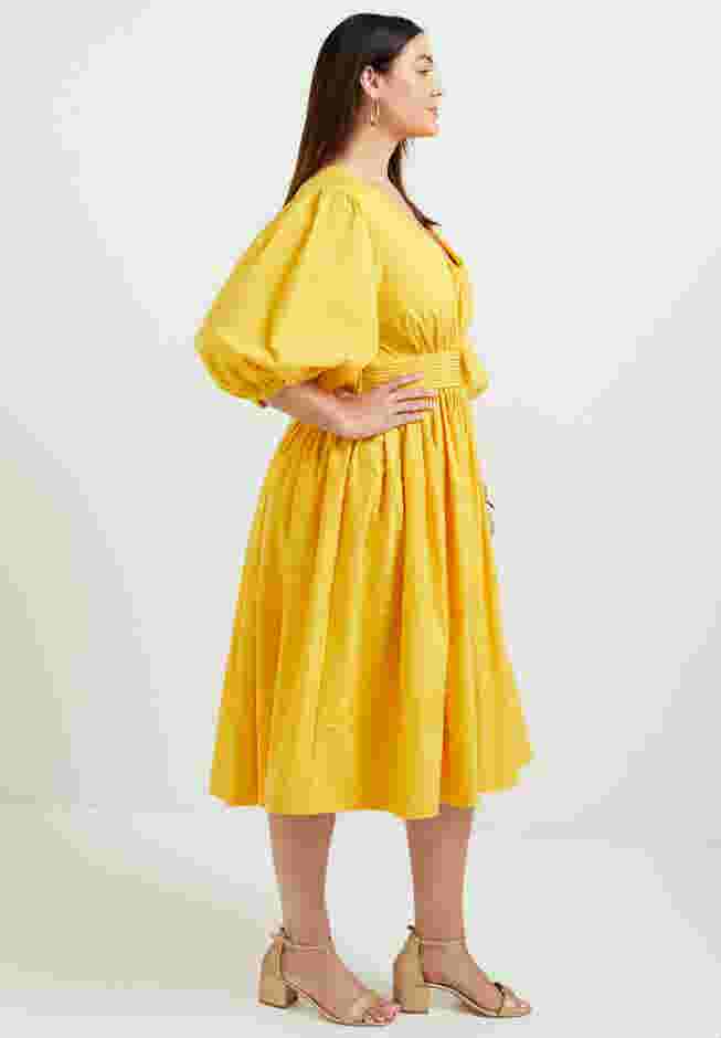 Lace-Trimmed Tiered Midi Dress image number 2