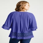 Lace-Trimmed Boho Blouse image number null