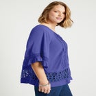 Lace-Trimmed Boho Blouse image number null