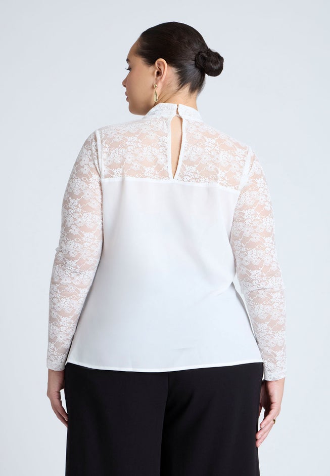Bow Bodice Lace Top image number null