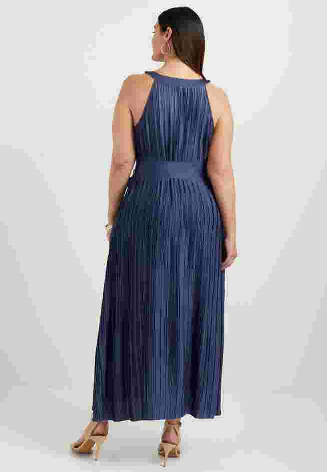 Pleated Halter Maxi Dress image number 1