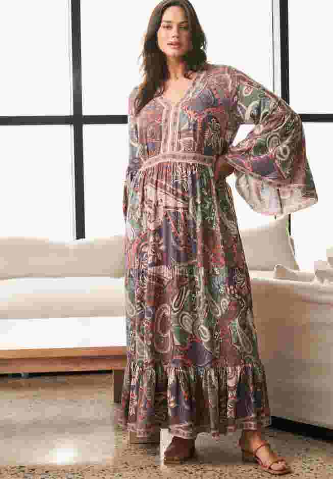 Arlo Bell Sleeve Maxi Dress image number 0