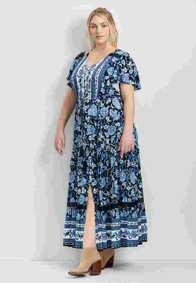 Emmy Placement Print Maxi Dress image number 2