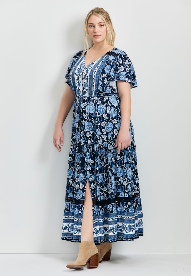 Emmy Placement Print Maxi Dress image number 2