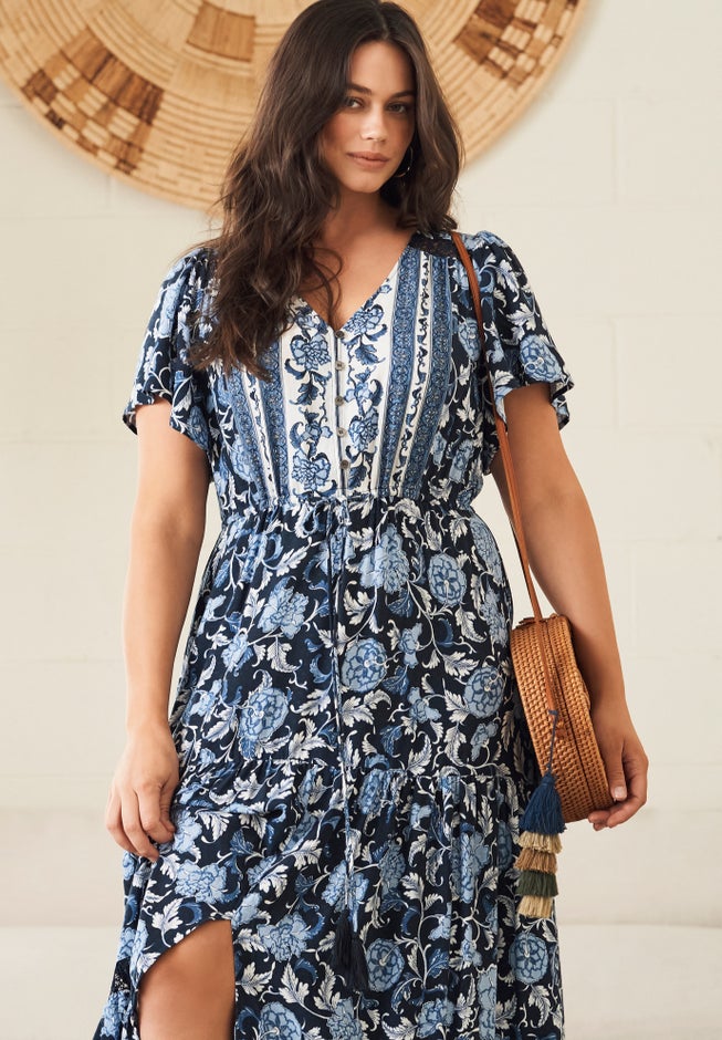 Emmy Placement Print Maxi Dress image number 4