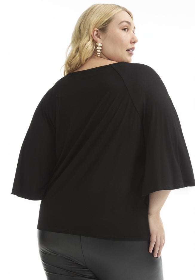 Flared Raglan Sleeve Breton Tee image number 1