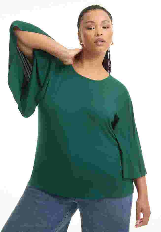 Flared Raglan Sleeve Breton Tee image number 0