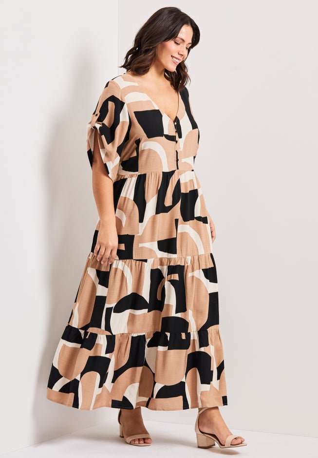 Ivy Tiered Button Front Dress image number 2