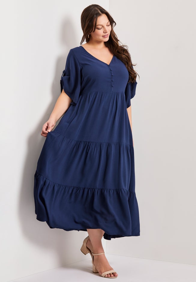 Ivy Tiered Button Front Dress image number 2