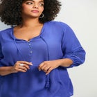 Pintuck Lace Peasant Top image number null