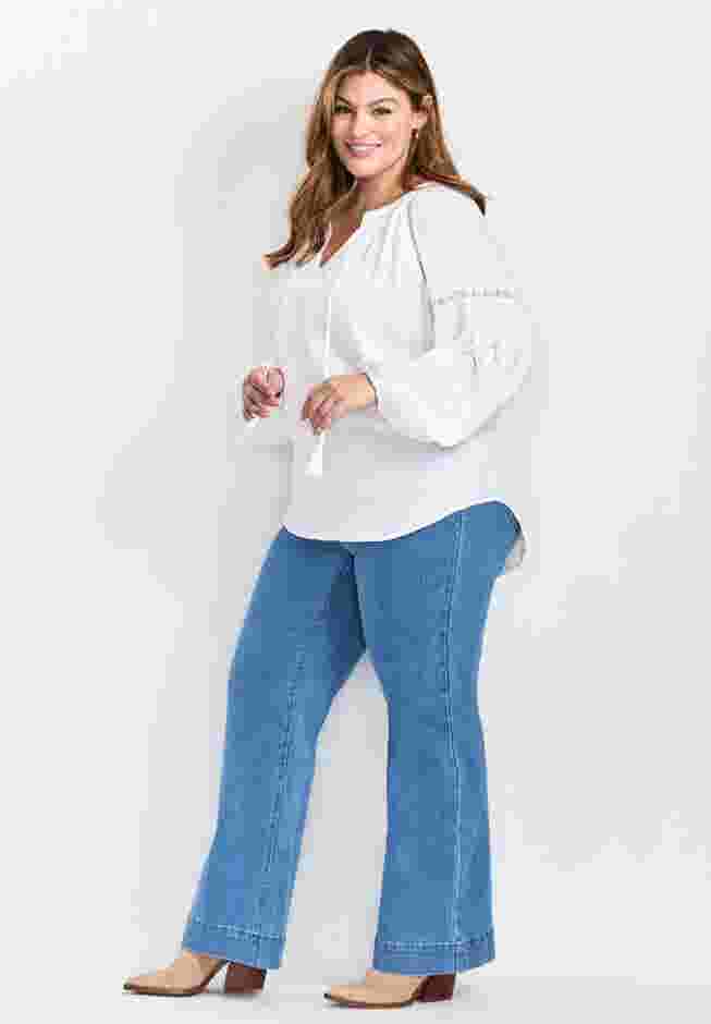 Embroidered Peasant Blouse image number 3