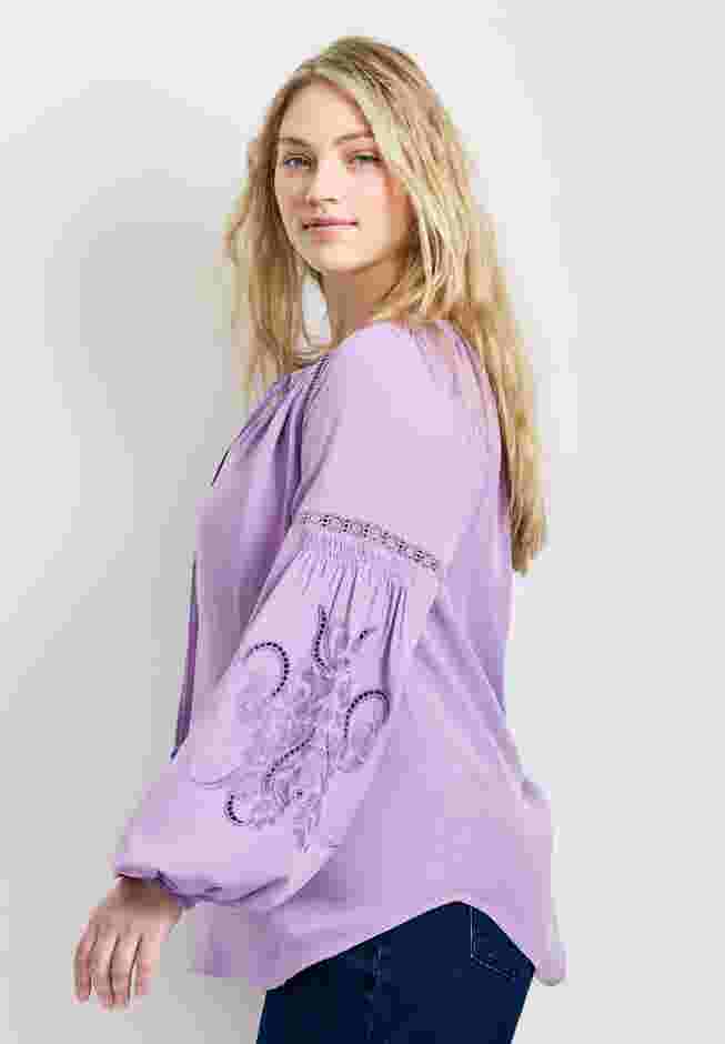 Embroidered Peasant Blouse image number 2