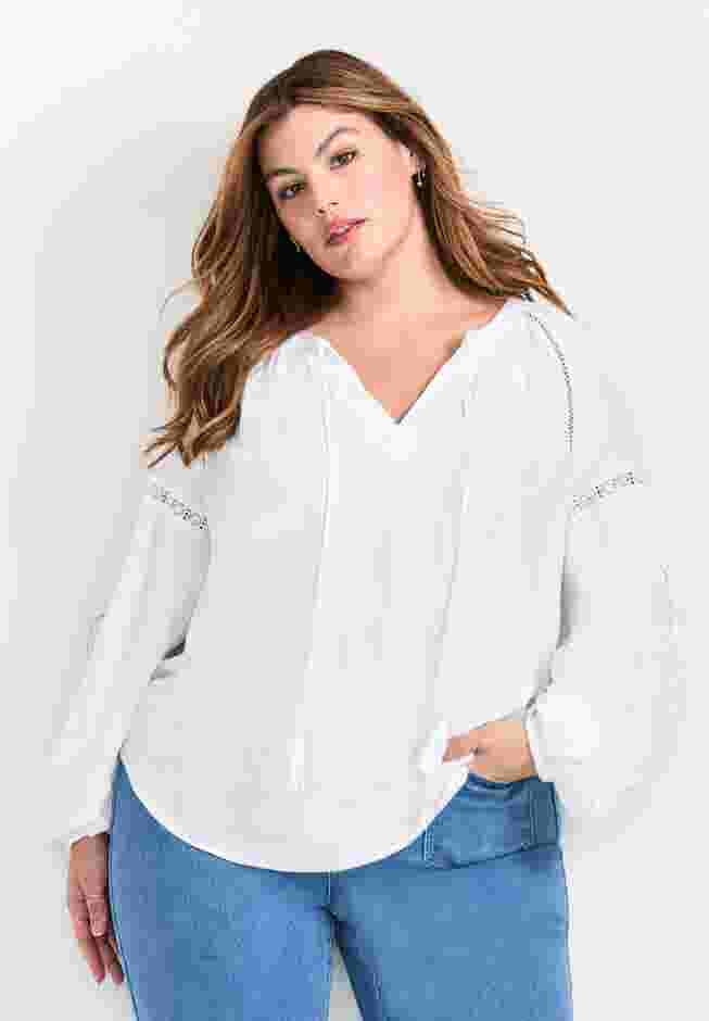 Embroidered Peasant Blouse image number 0