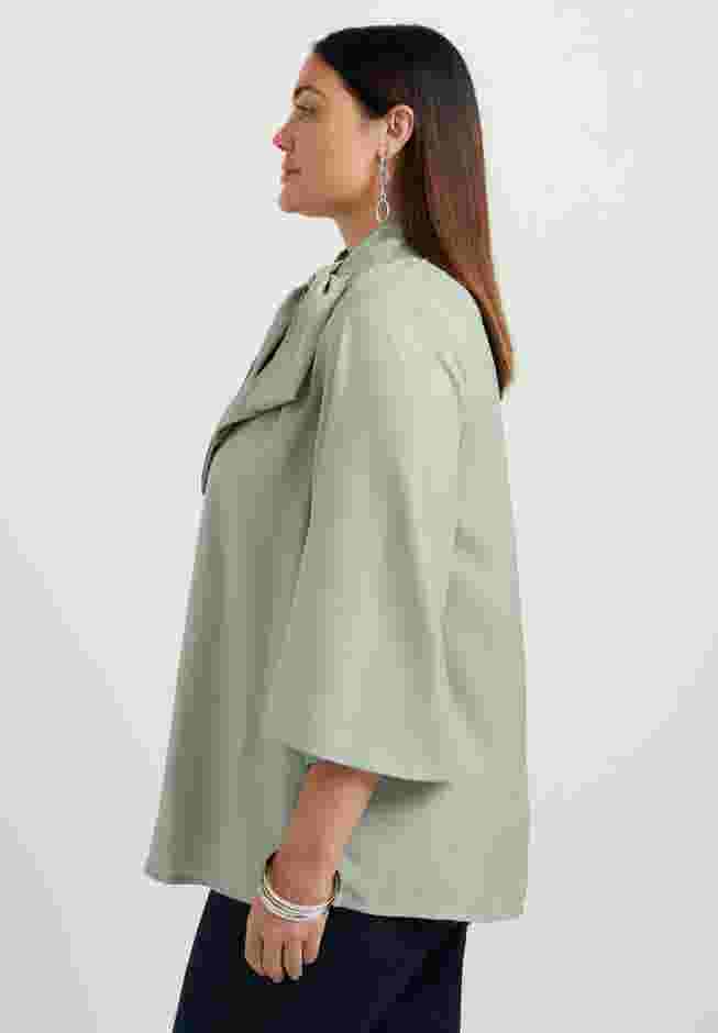 Mock Tie Neck Blouse image number 2