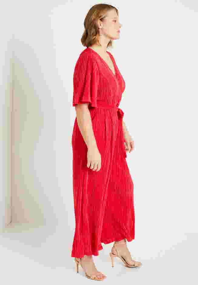 Wide-Leg Plisse Jumpsuit image number 2