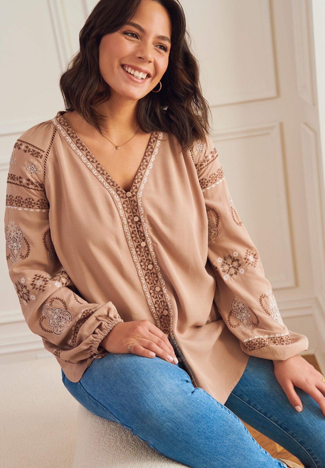 Angelina Embroidered Blouse image number 4