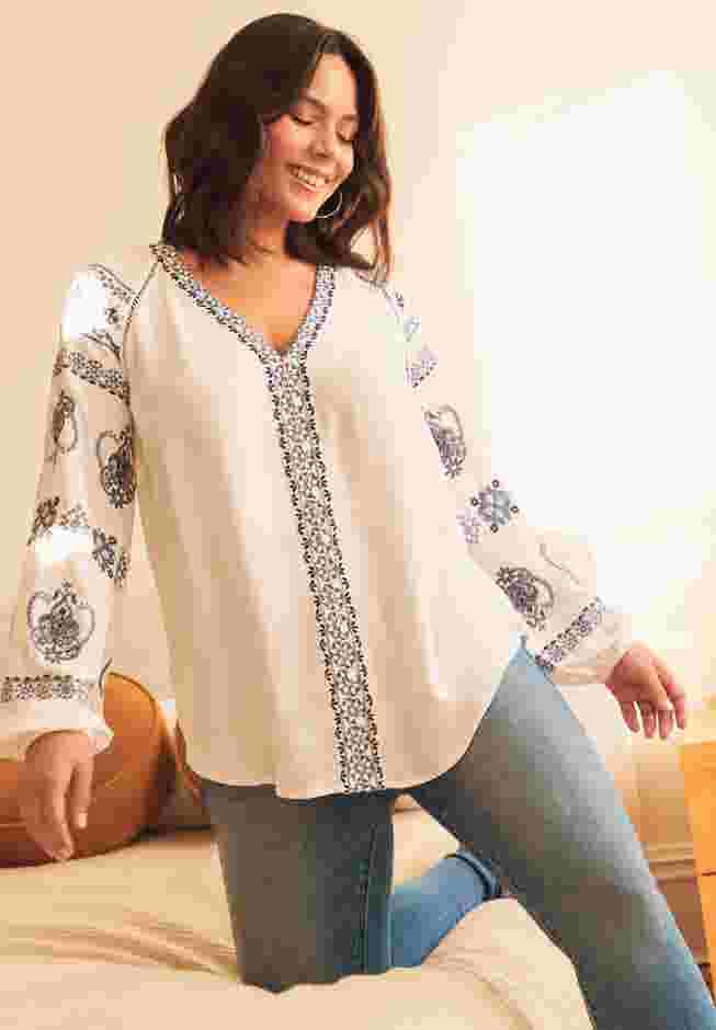 Angelina Embroidered Blouse image number 3