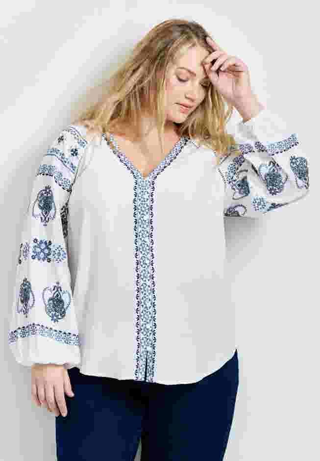 Angelina Embroidered Blouse image number 0