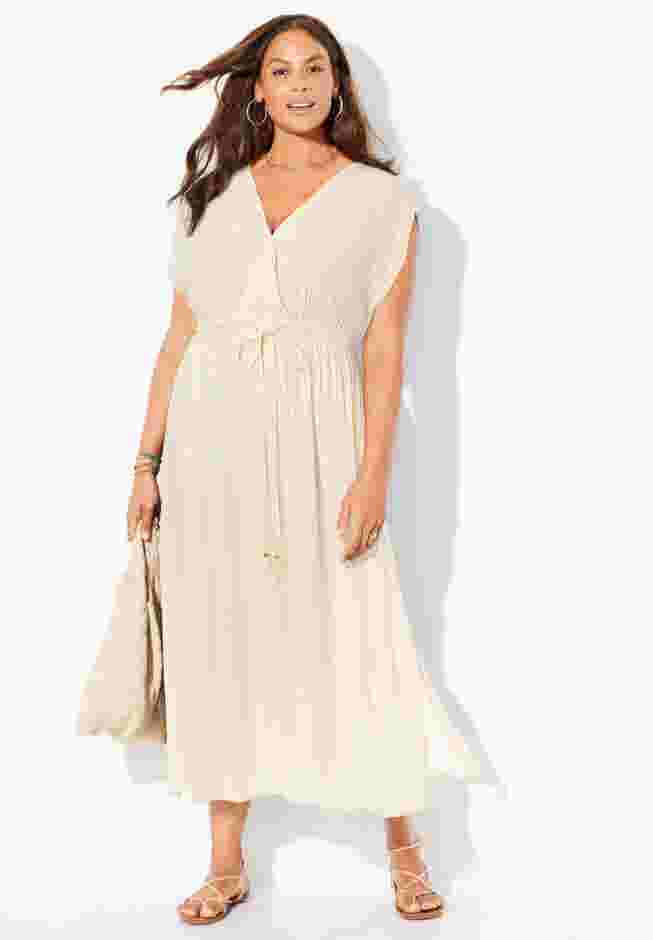 Surplice Maxi Cover Up Dress image number 0