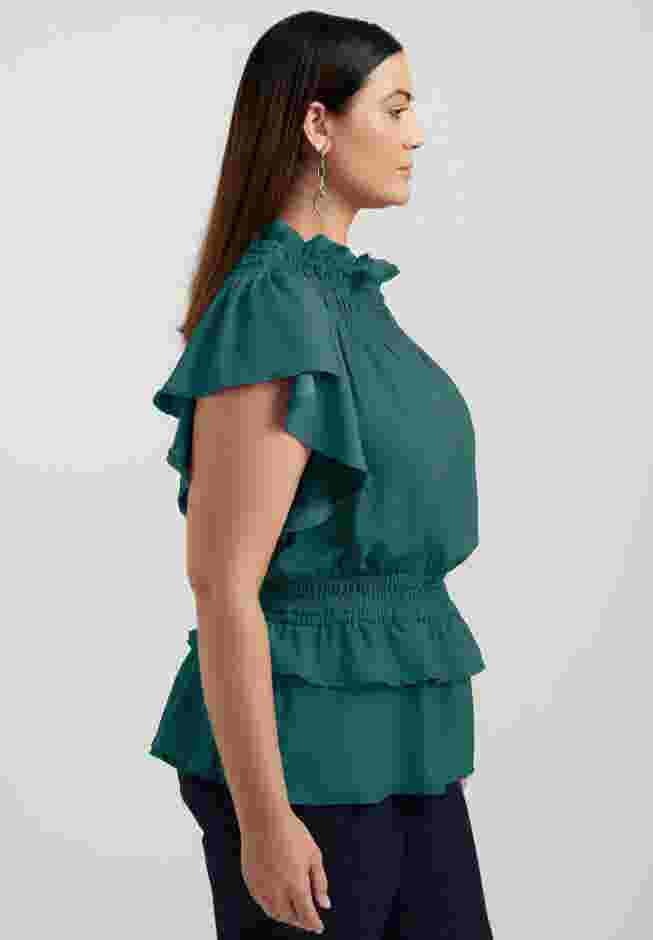 Mockneck Ruffle Blouse image number 2