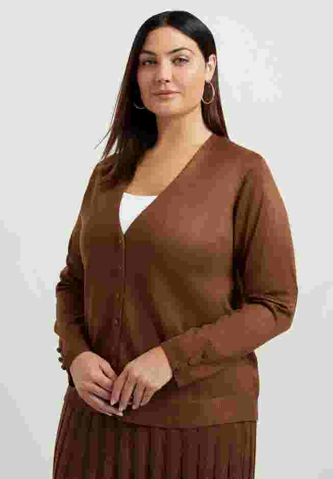Button-Sleeve Cardigan image number 3