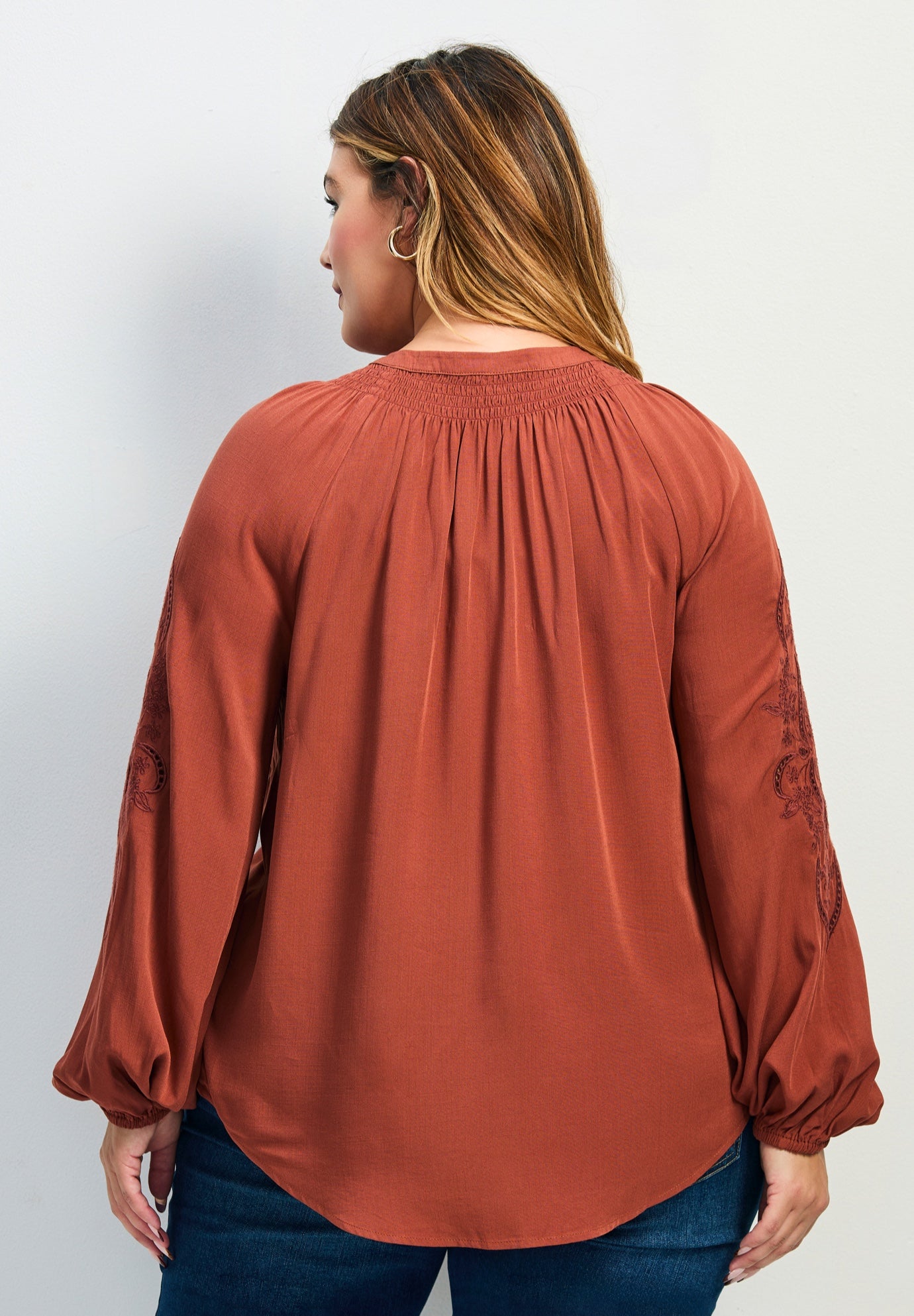 Gabby Embroidered Pintuck Shirt image number 1