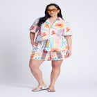 Relaxed Short Sleeve Button Down image number null