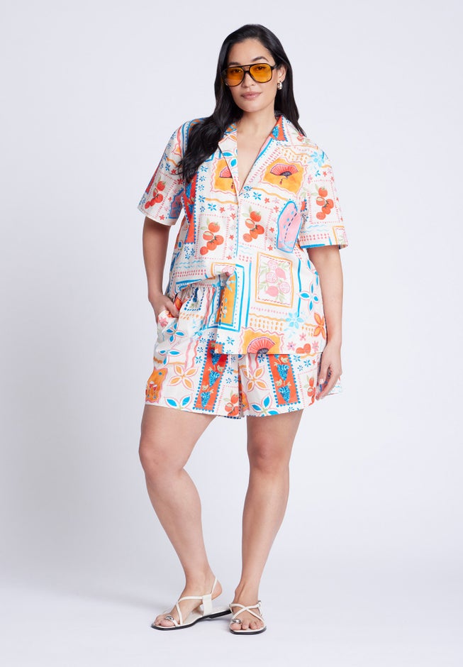 Relaxed Short Sleeve Button Down image number 3