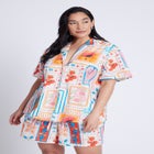 Relaxed Short Sleeve Button Down image number null