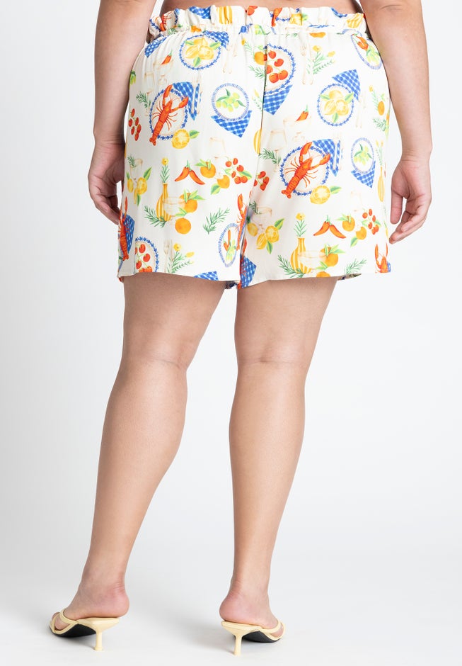 Front Tie Paperbag Short image number null