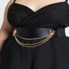 Wide Waist Chain Belt image number null