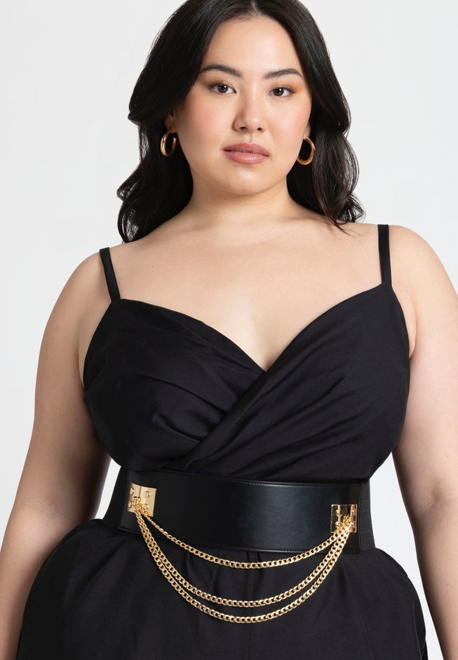 Wide Waist Chain Belt image number 0