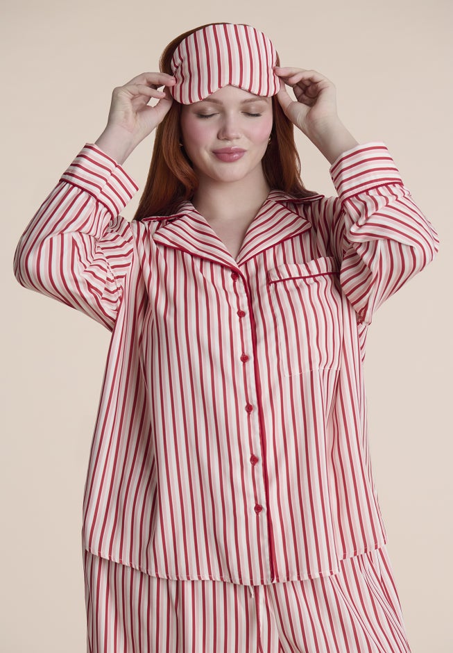 Striped Sleep Eye Mask image number 1