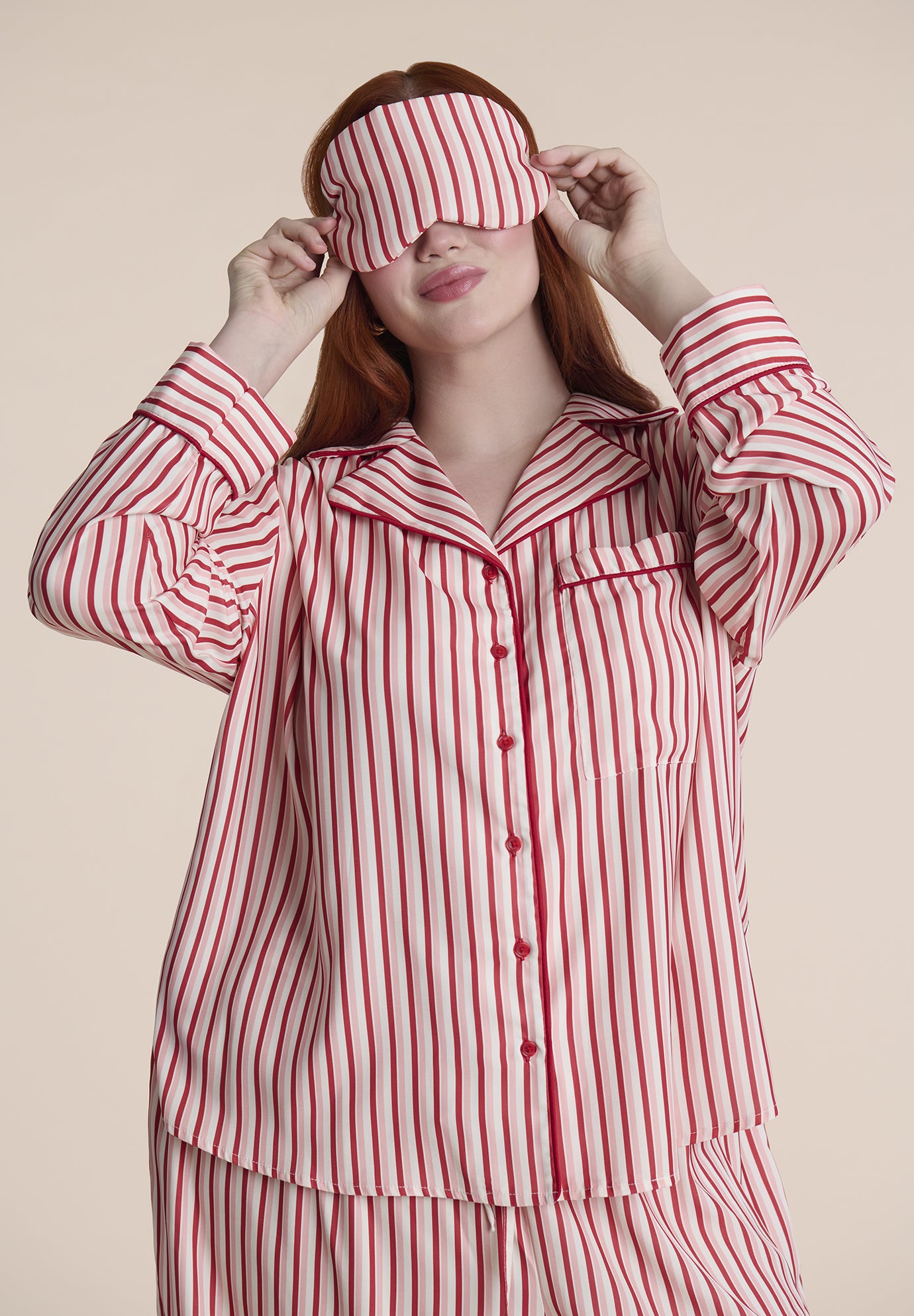 Striped Sleep Eye Mask image number 0