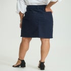True Fit Stretch Denim Short Skirt image number null
