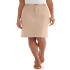 True Fit Stretch Denim Short Skirt image number null